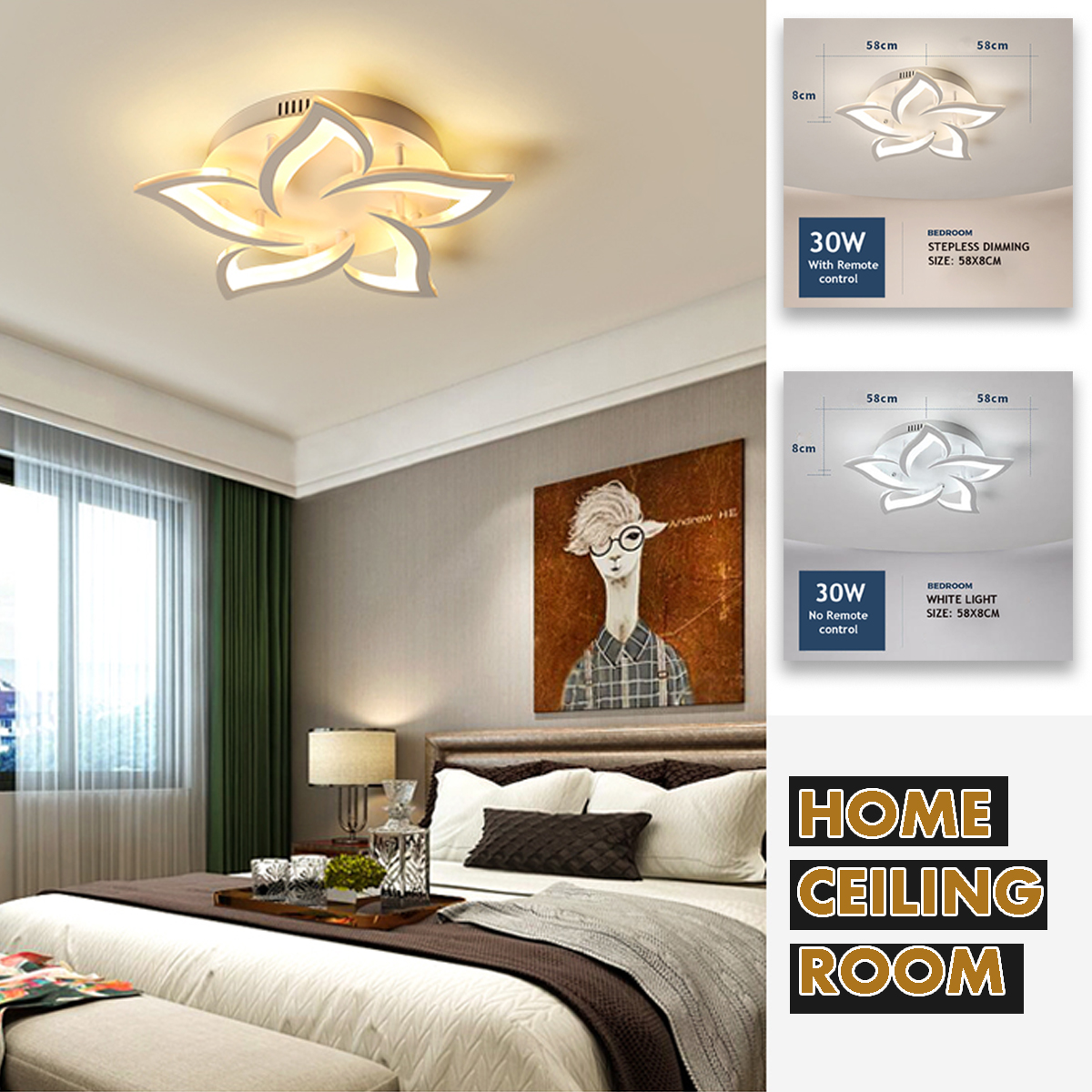 30W-LED-Ceiling-Light-Pendant-Lamp-Hallway-Bedroom-Dimmable-Remote-Fixture-Decor-1753788-5