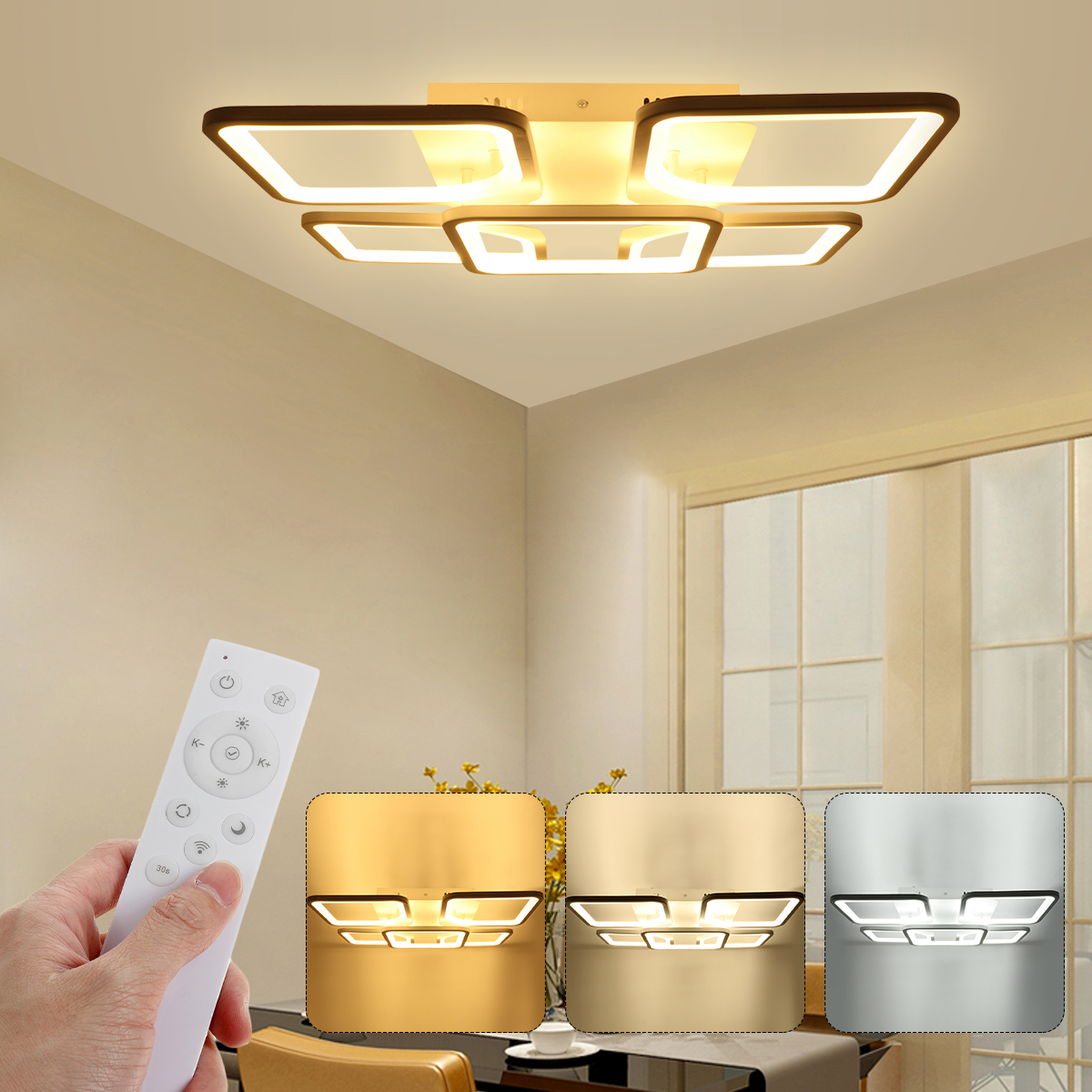 4300LM-900-LED-Ceiling-Lamp-5Pcs-Cube-Living-Room-Bedroom-Pendant-LightRemote-1745053-6