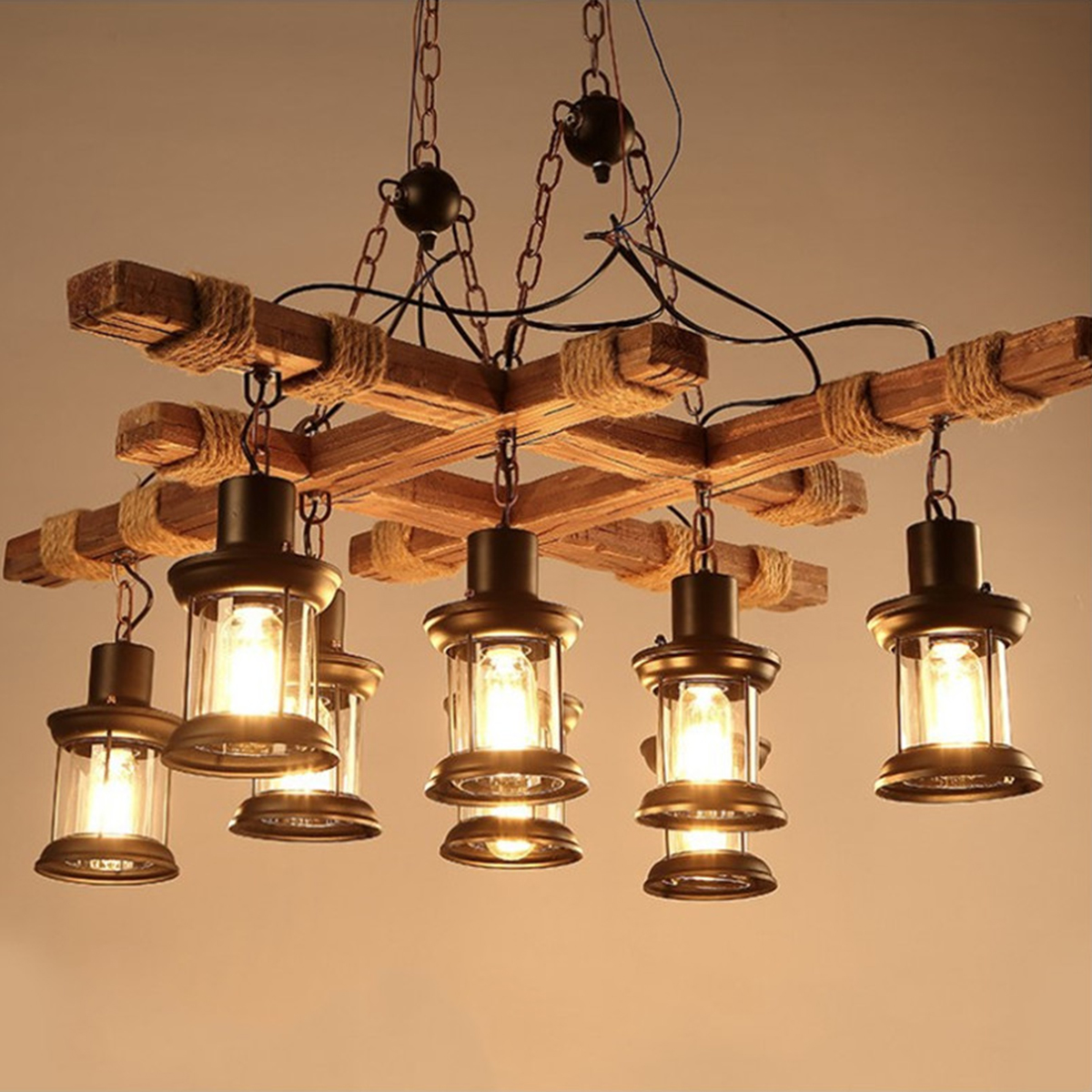 85V-265V-E27-Industrial-Wooden-Pendant-Light-Ceiling-Light-Chandelier-Home-Fixture-Decor-1837938-12