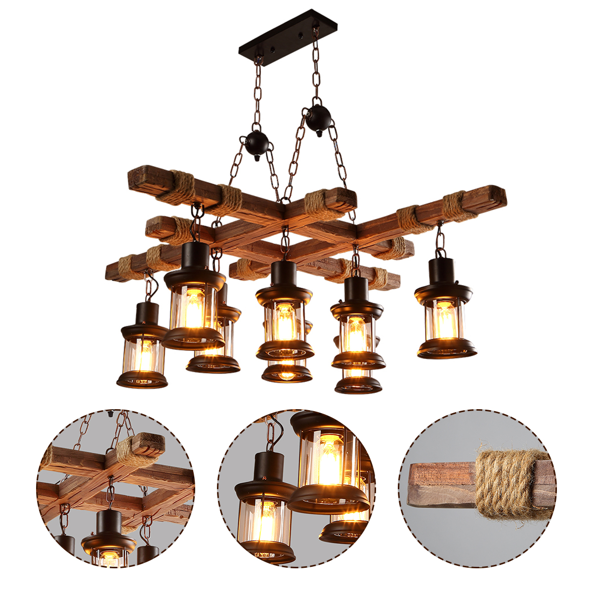 85V-265V-E27-Industrial-Wooden-Pendant-Light-Ceiling-Light-Chandelier-Home-Fixture-Decor-1837938-6