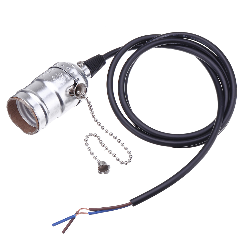 AC110-250V-E27-Sliver-Vintage-Edison-Light-Socket-Lamp-Holder-Pendant-Bulb-Adapter-with-Zipper-1455460-3