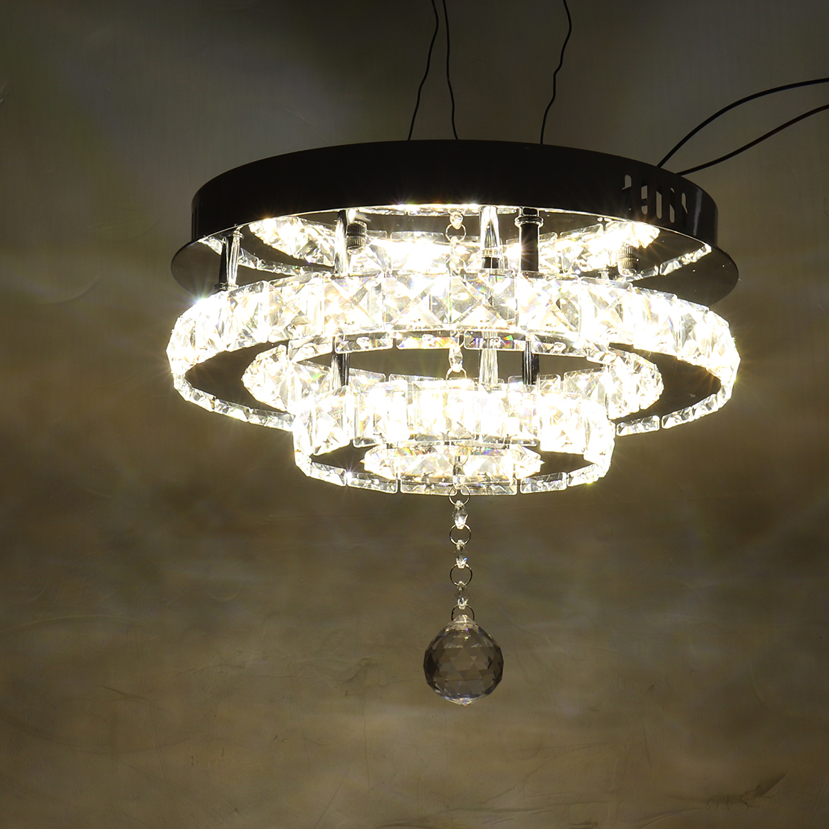 AC165-265V-30CM-Modern-Chandelier-Crystal-Dimmable-LED-Ceiling-Light-With-Remote-Control-for-Indoor--1770875-8