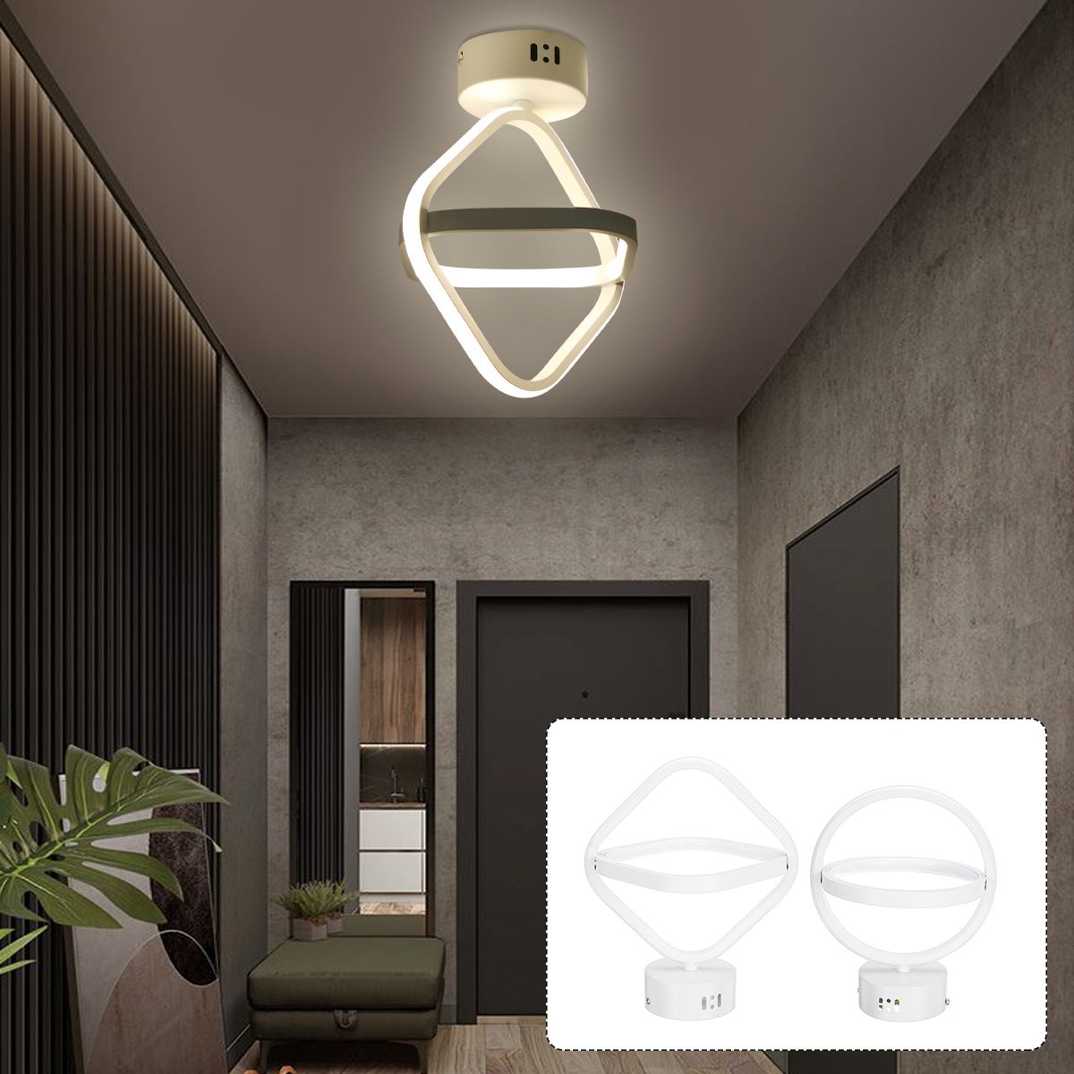 AC85-265V-Modern-LED-Ceiling-Lamp-Dual-Ring-Chandeliers-Fixture-Living-Room-Pendant-Light-1771867-3