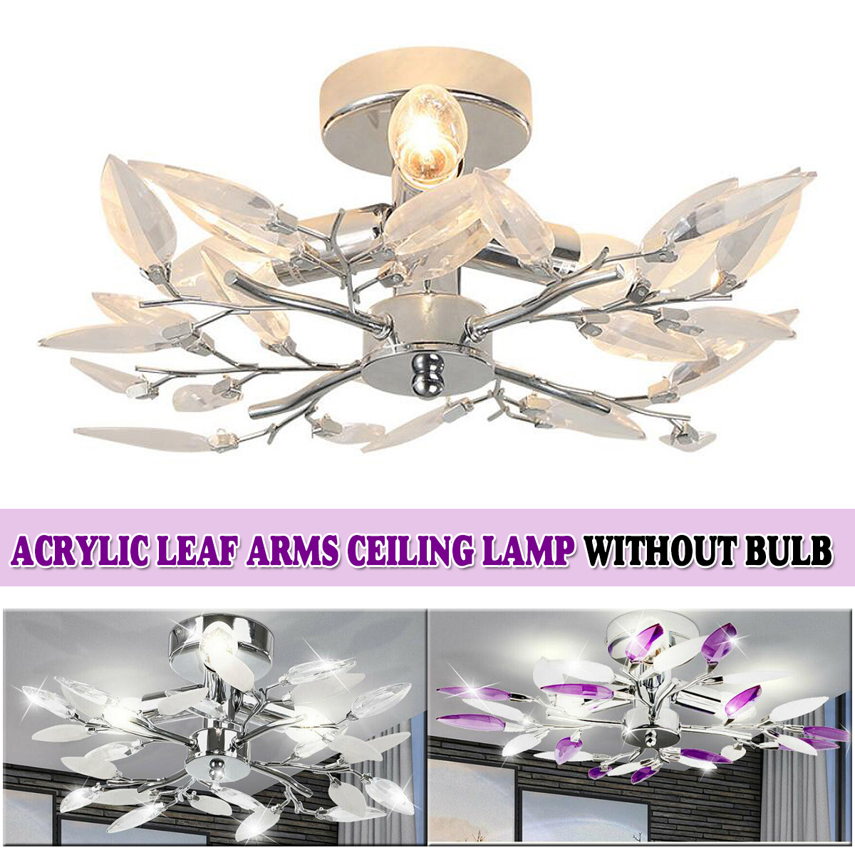 Acrylic-Leaf-Arms-Ceiling-Light-LED-Living-Bedroom-Room-Lamp-Fitting-Lighting-1605679-1