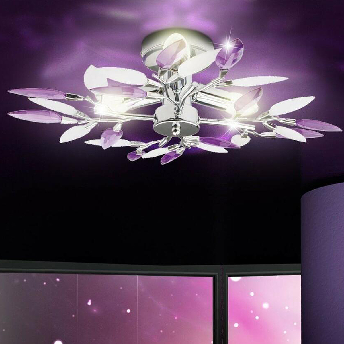 Acrylic-Leaf-Arms-Ceiling-Light-LED-Living-Bedroom-Room-Lamp-Fitting-Lighting-1605679-2