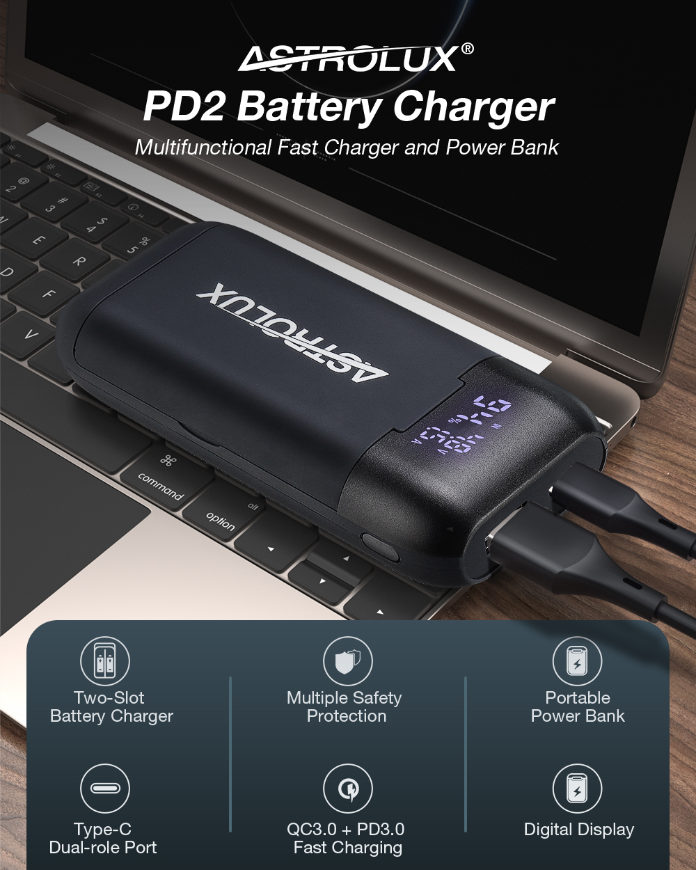 Astroluxreg-PD2-Type-C-18W-QC30-PD30-Quick-Charge-USB-Battery-Charger-Flashlight-RC-Phone-Power-Bank-1793797-1