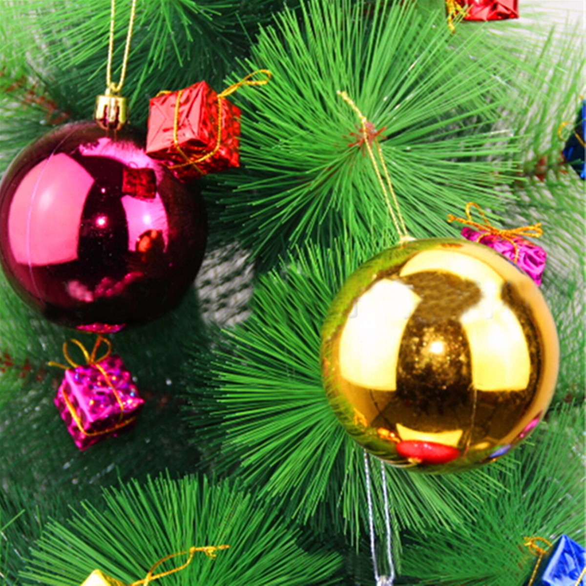 12pcs-10cm-Christmas-Xmas-Tree-Hanging-Ball-Daubles-Christmas-Tree-Decoration-1012682-3