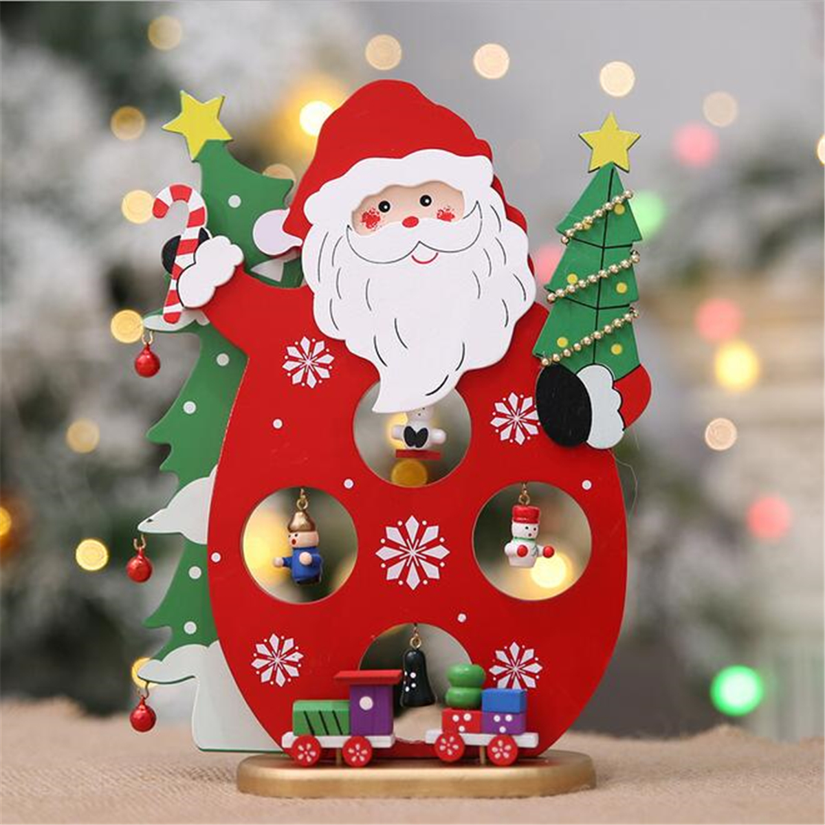 2417CM-Christmas-Santa-Claus-Snowman-Holiday-Desktop-Wooden-Craft-Decorations-1370277-3