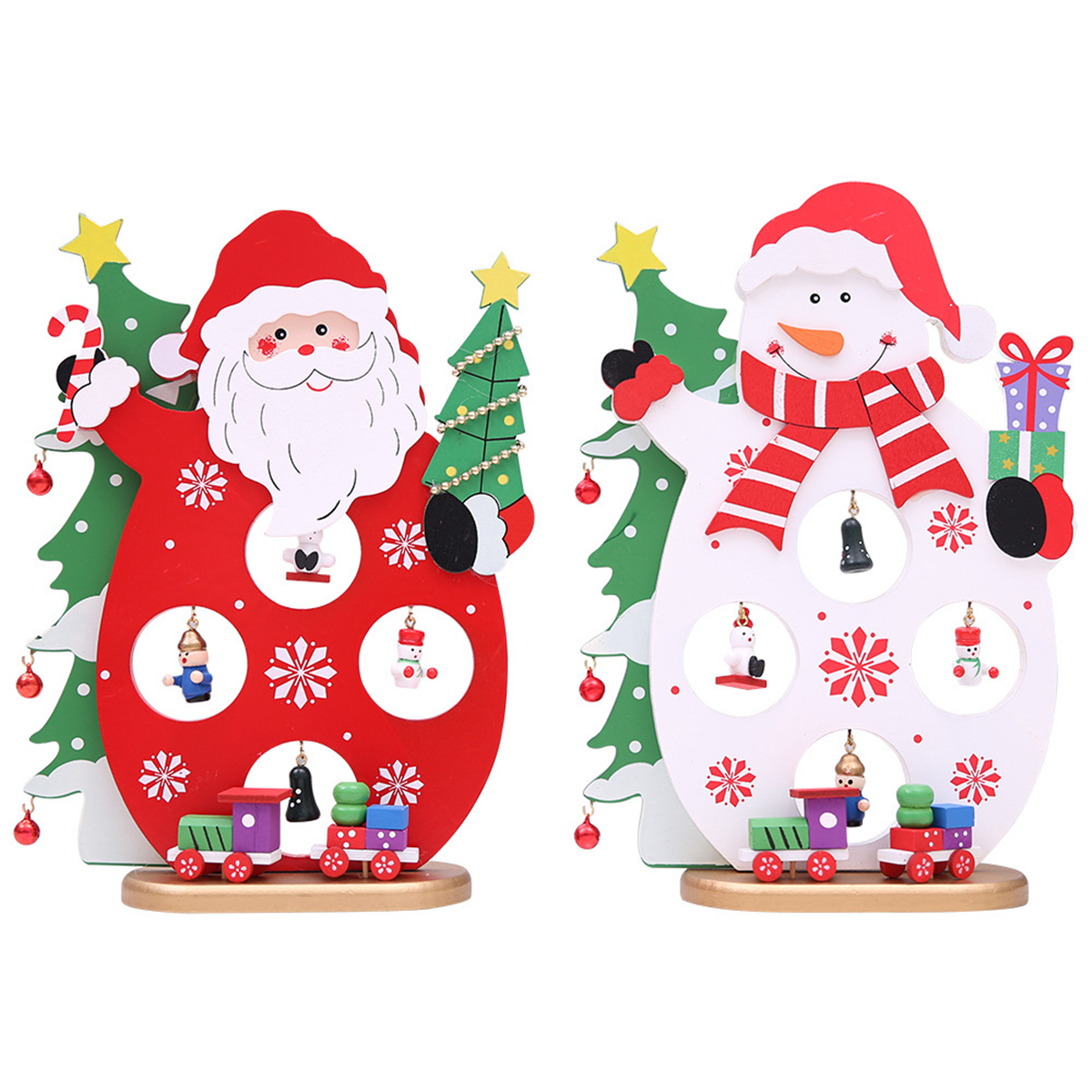 2417CM-Christmas-Santa-Claus-Snowman-Holiday-Desktop-Wooden-Craft-Decorations-1370277-5