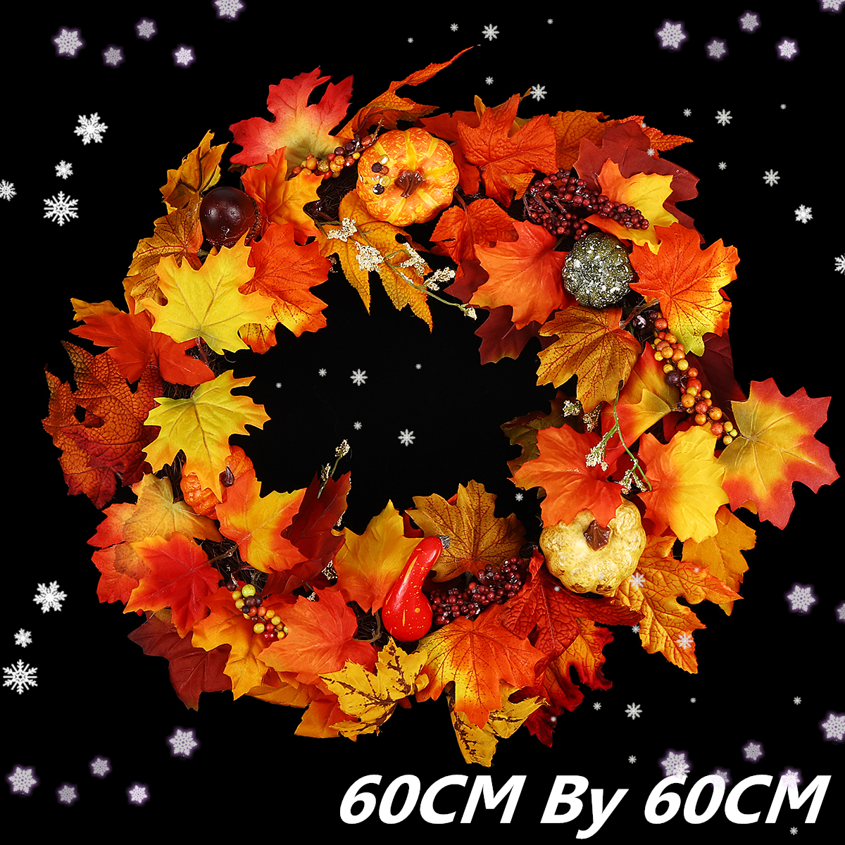 60cm-Christmas-Maple-Leaves-Grape-Berry-Wreath-Garland-Door-Hanging-Crafts-Decorations-1386276-2