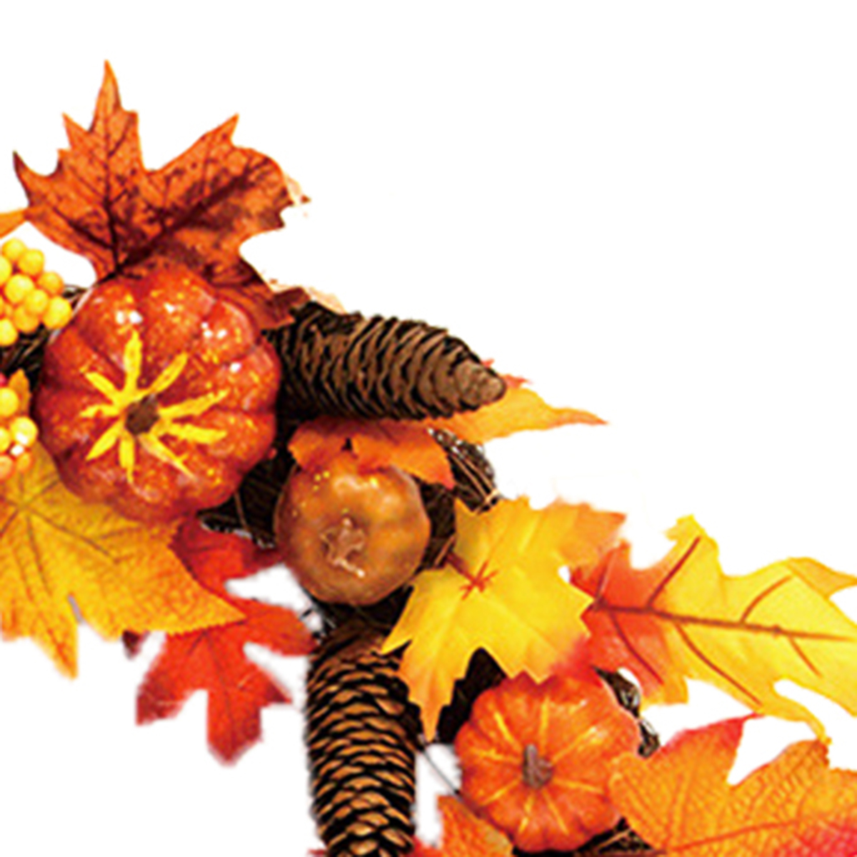 60cm-Christmas-Maple-Leaves-Pumpkin-Berry-Wreath-Garland-Door-Hanging-Craft-Decorations-1386278-10