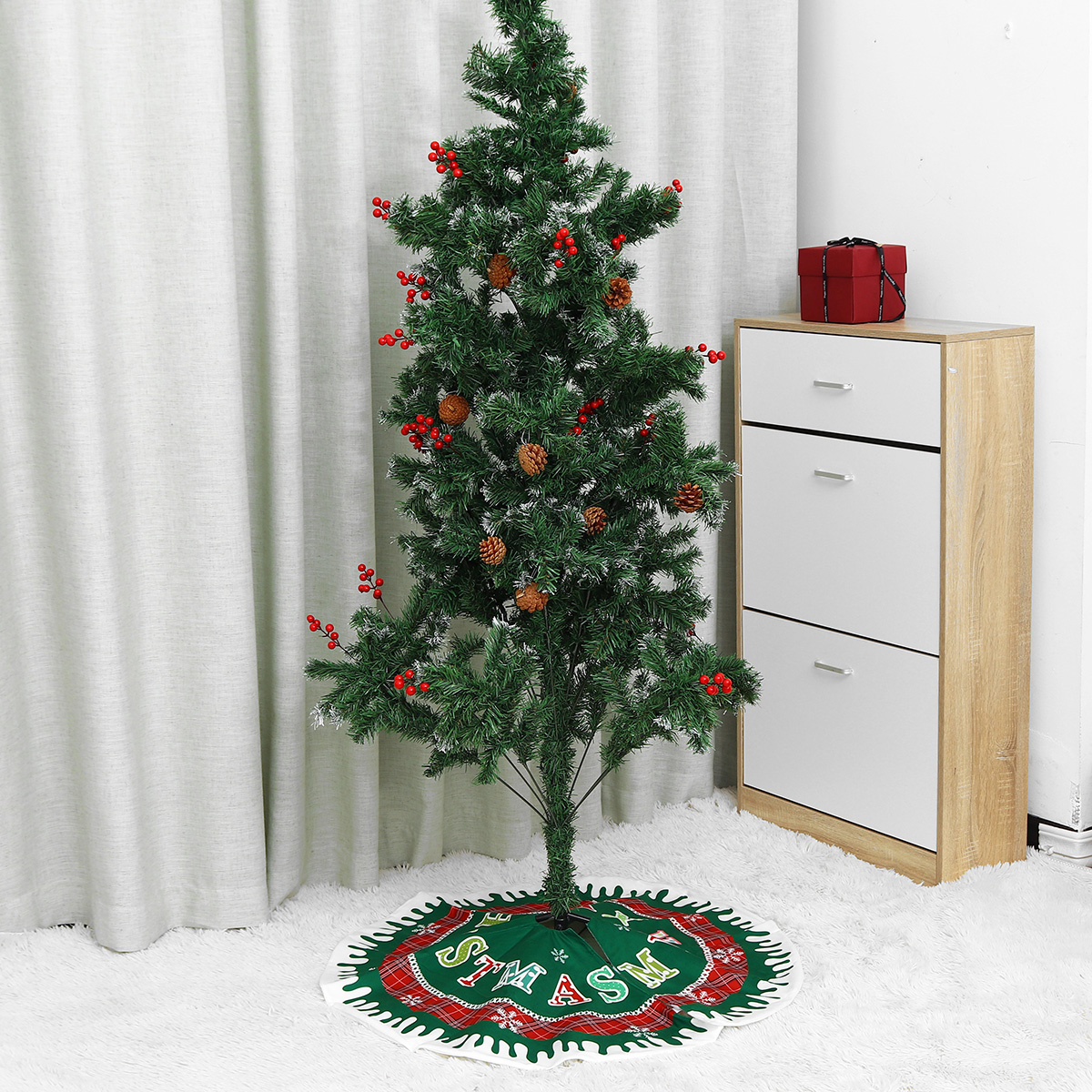 Christmas-Santa-Tree-Mat-Blanket-Carpet-Base-Ornament-Decoration-Apron-Wrap-for-Indoor-Outdoor-Party-1753294-9