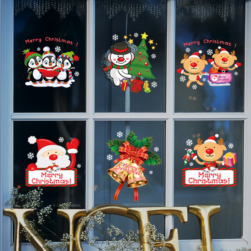 Miico-SK9108-Christmas-Sticker-Window-Cartoon-Penguin-Pattern-Wall-Stickers-Removable-For-Room-Decor-1580853-1