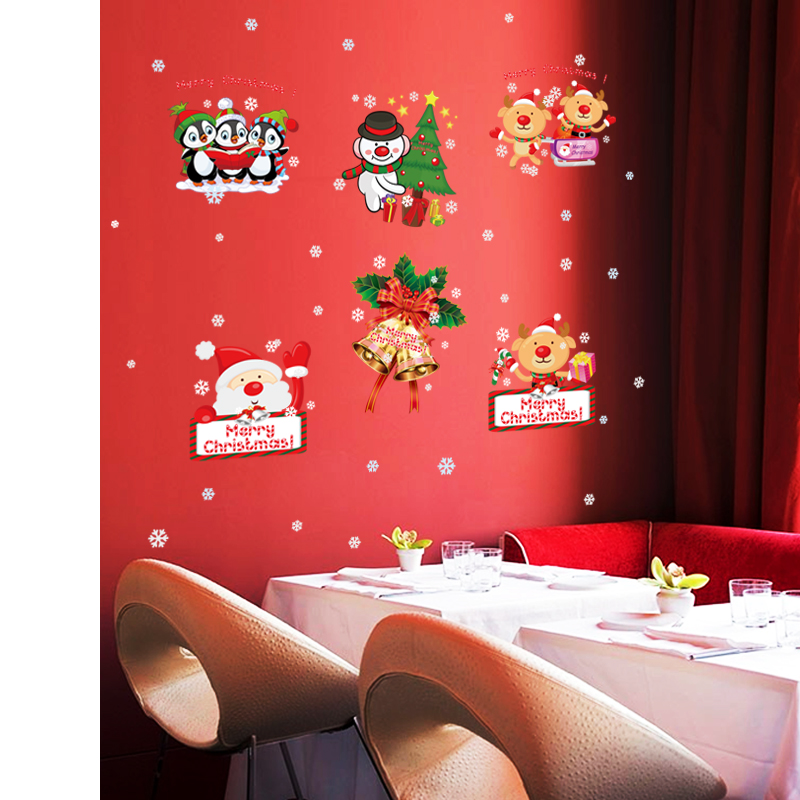 Miico-SK9108-Christmas-Sticker-Window-Cartoon-Penguin-Pattern-Wall-Stickers-Removable-For-Room-Decor-1580853-4