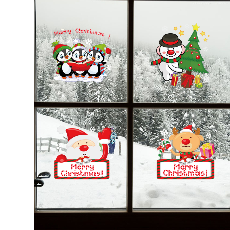 Miico-SK9108-Christmas-Sticker-Window-Cartoon-Penguin-Pattern-Wall-Stickers-Removable-For-Room-Decor-1580853-7