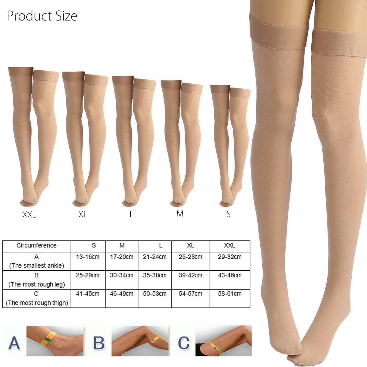 Skin-Color-Anti-Skid-Compression-Thigh-Stocking-Prevent-Varicose-Vein-Socks-Pain-Relief-Close-Toe-1122135-4