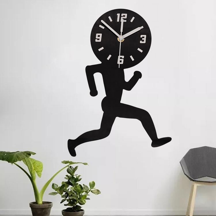 Emoyo-ECY041-Man-Runing-Pattern-Wall-Clock-3D-Wall-Clock-For-Home-Office-Decorations-1598196-2