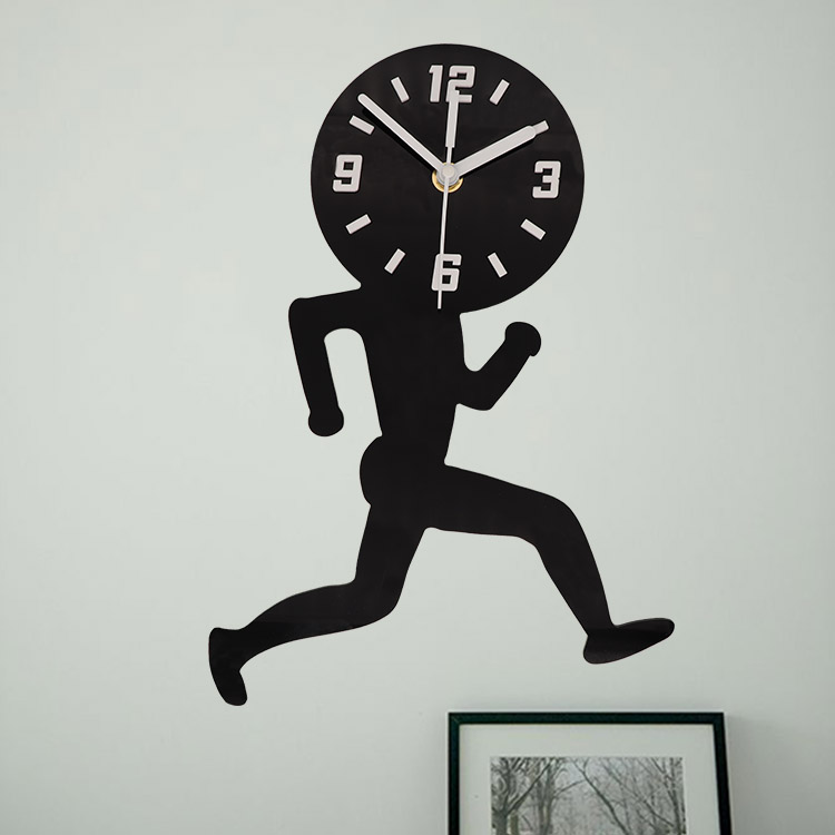 Emoyo-ECY041-Man-Runing-Pattern-Wall-Clock-3D-Wall-Clock-For-Home-Office-Decorations-1598196-3