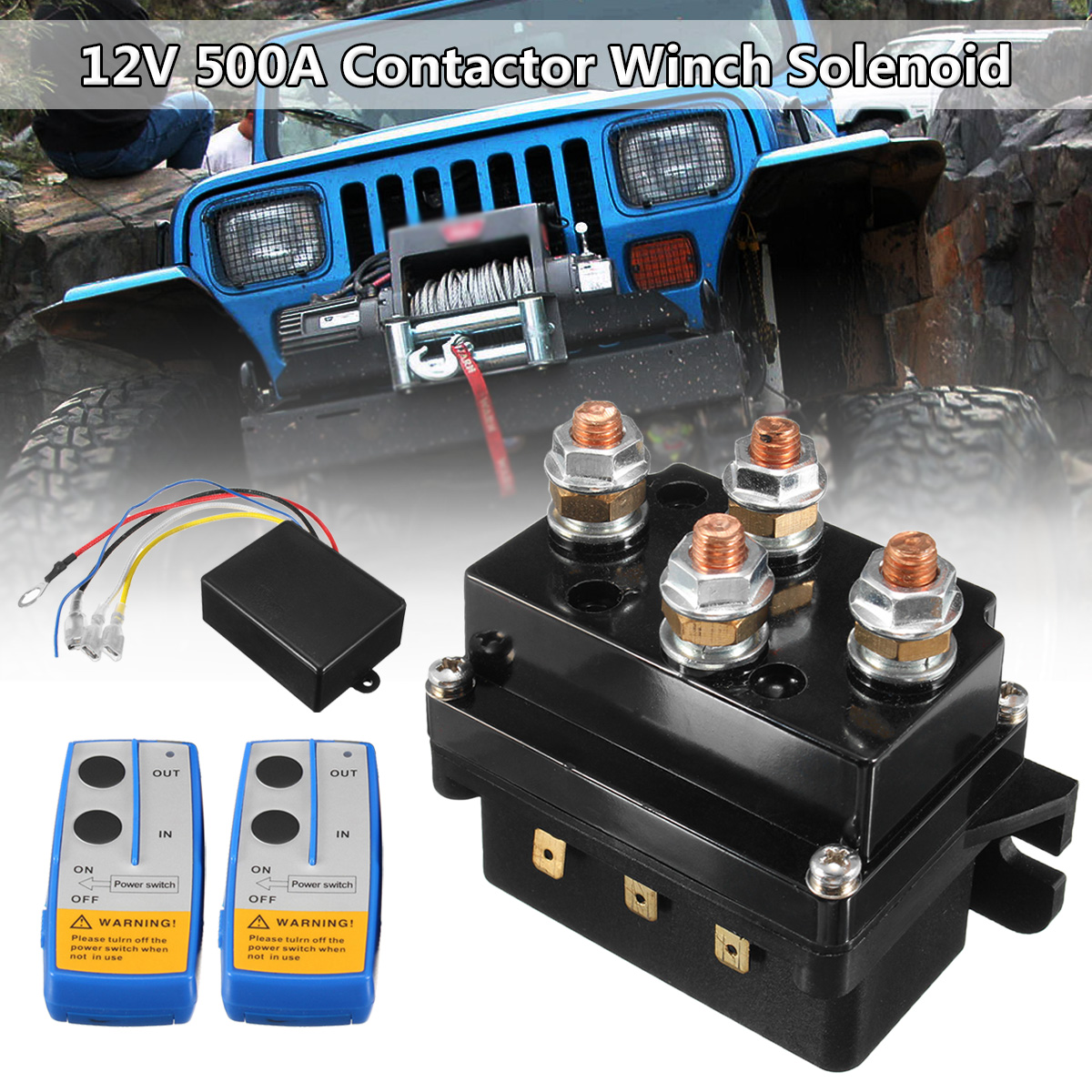 12V-500Amp-HD-Electric-Capstan-Contactor-Winch-Control-Solenoid-Twin-Wireless-Remote-Recovery-4x4-1203790-1