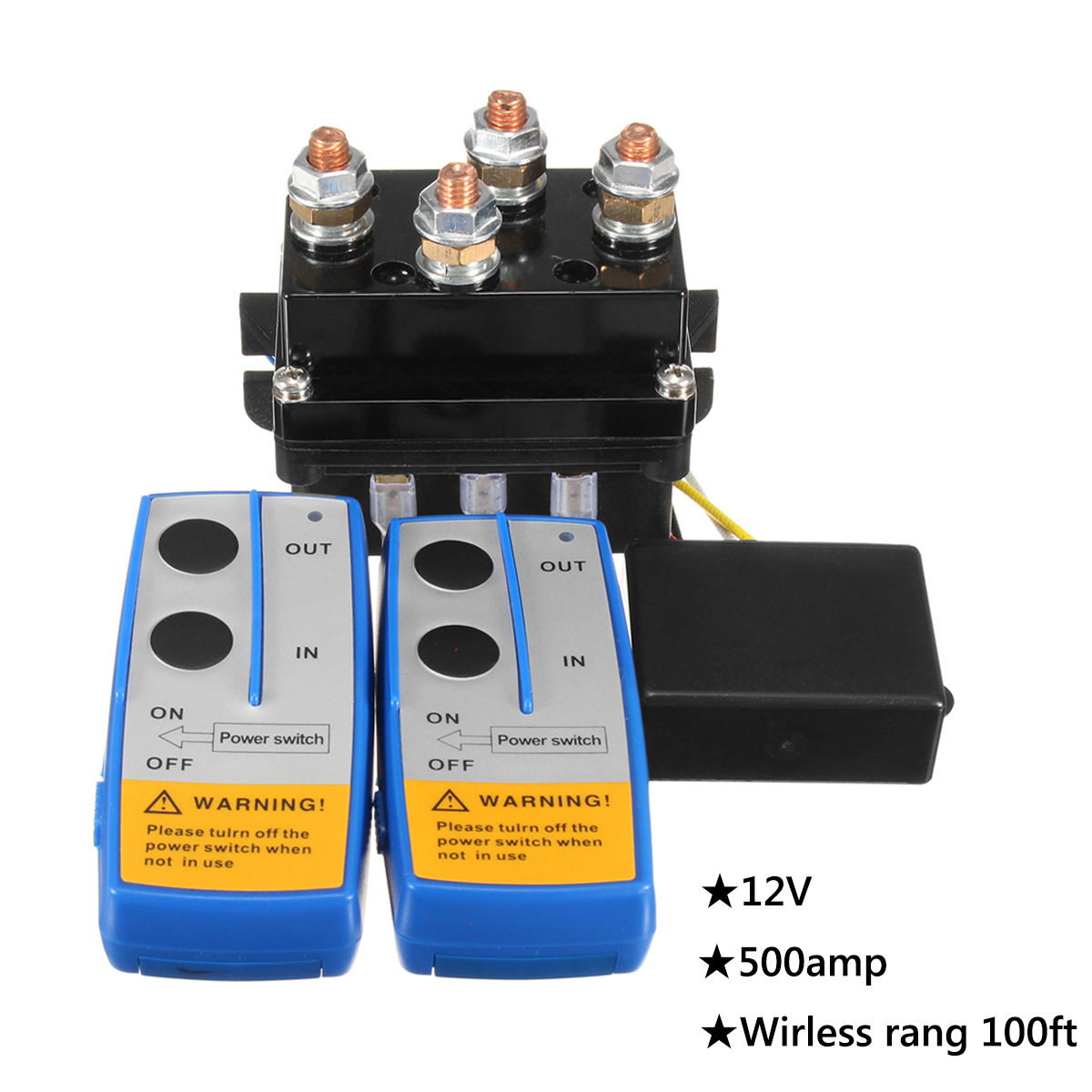 12V-500Amp-HD-Electric-Capstan-Contactor-Winch-Control-Solenoid-Twin-Wireless-Remote-Recovery-4x4-1203790-3