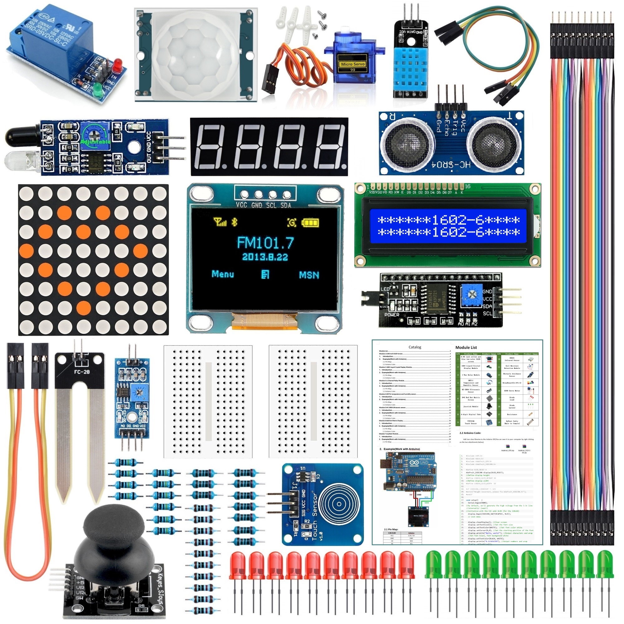 AOQDQDQDreg-Module-Sensor-Kit-For-Arduino-with-096quot-OLED-1602-LCD-Display-Relay-Servo-Motor-DHT11-1758472-1