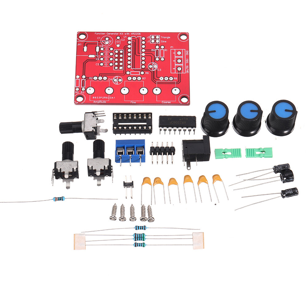 XR2206 Function Signal Generator DIY Kit Sine Triangle Square Output 1HZ-1MHZ