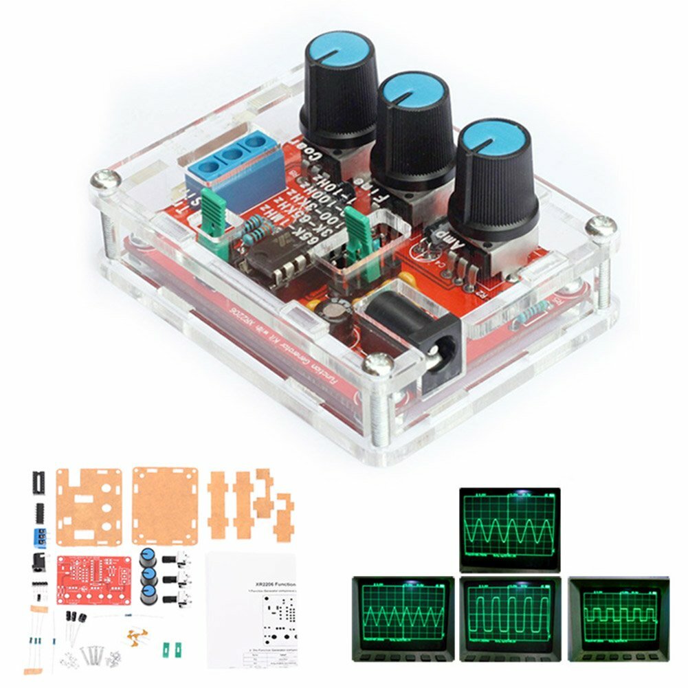 XR2206 Function Signal Generator DIY Kit Sine Triangle Square Output 1HZ-1MHZ