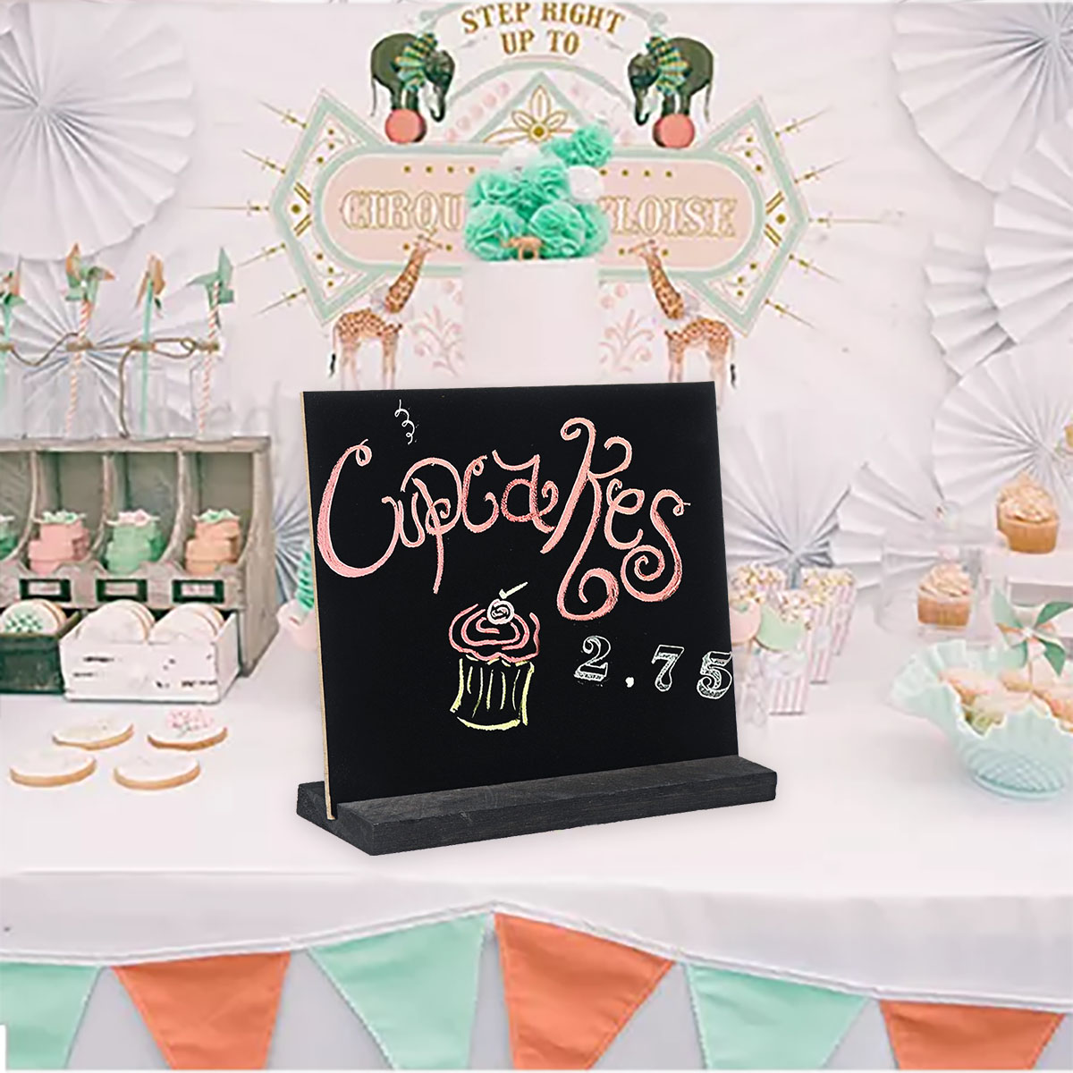 Blackboard-Double-Side-Rustic-Sign-Message-Board-Cafe-School-with-Base-Stands-1629696-2