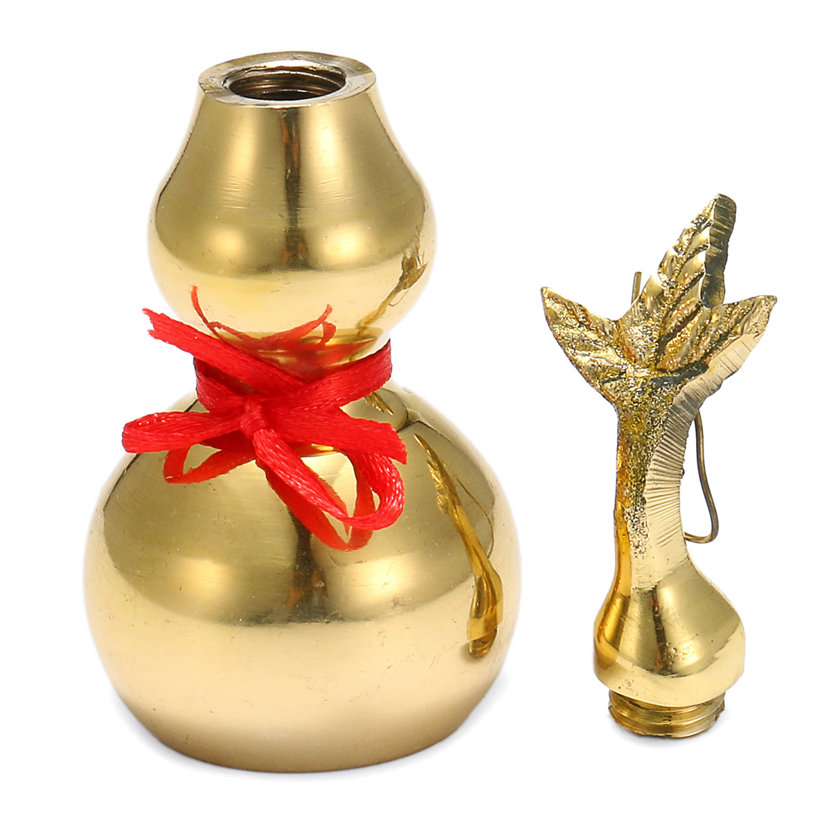 Gold-Brass-Feng-Sui-Gourd-with-Red-Ribbon-Good-Luck-Collection-Decorations-1304581-6