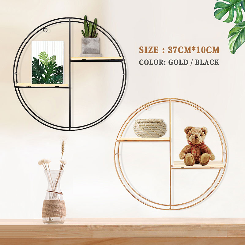 Nordic-Geometric-Wood-Iron-Wall-Shelf-Plant-Display-Rack-Storage-Cafe-Home-Decorations-1440283-11
