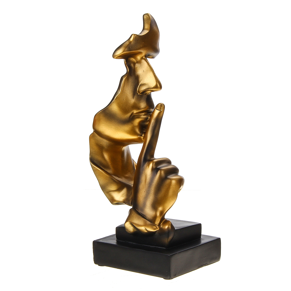 Nordic-Style-Resin-Silent-Decoration-Statues-Gold-Silence-Sculptures-Home-Decorations-1537442-3
