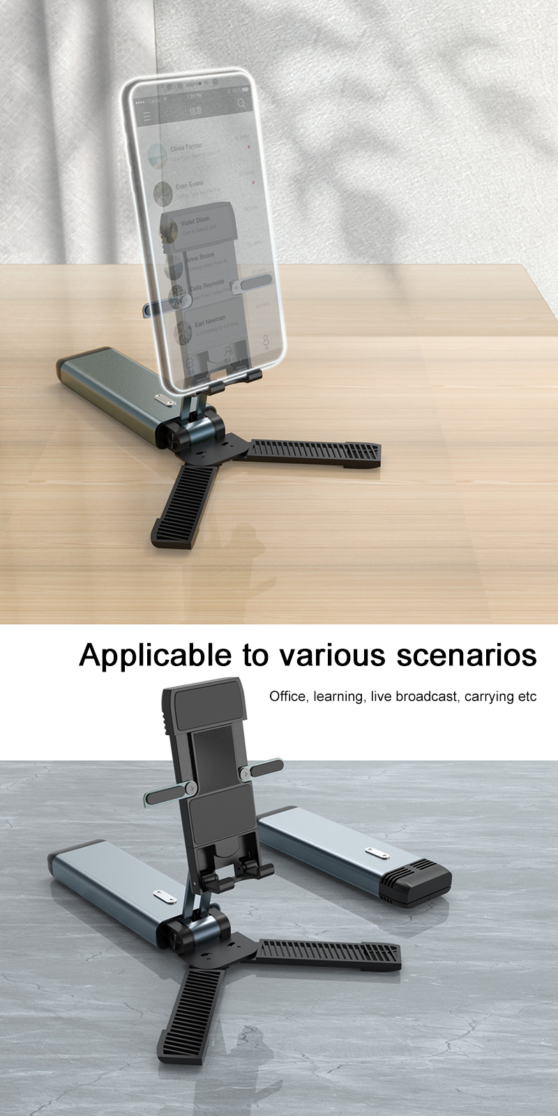 Bakeey-Portable-Foldable-Tablet-Phone-Holder-Online-Learning-Live-Streaming-Desktop-Tripod-Stand-For-1822557-3