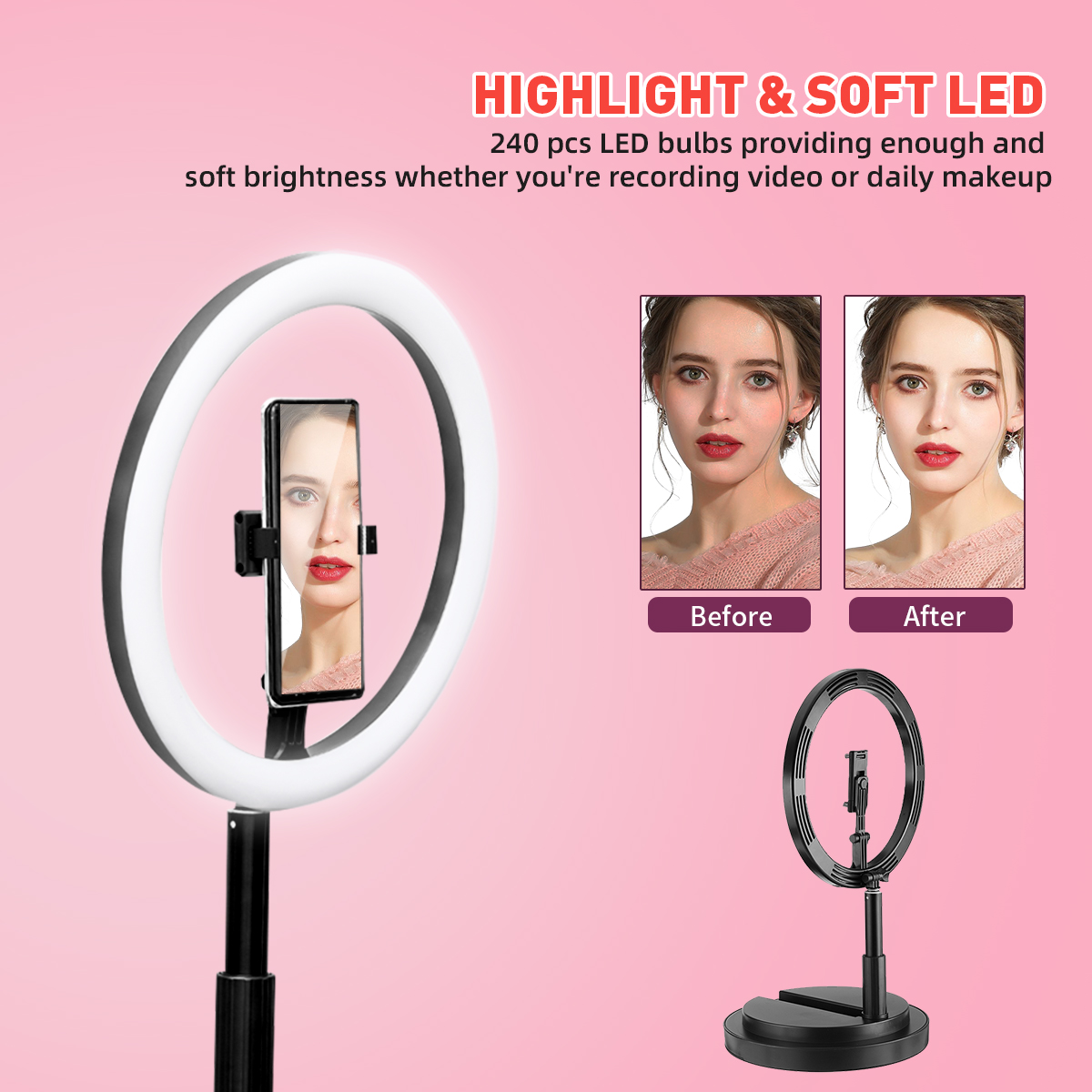 LED-Ring-Light-with-Tripod-Dimmable-Makeup-Phone-Holder-Youtube-Live-1670580-6