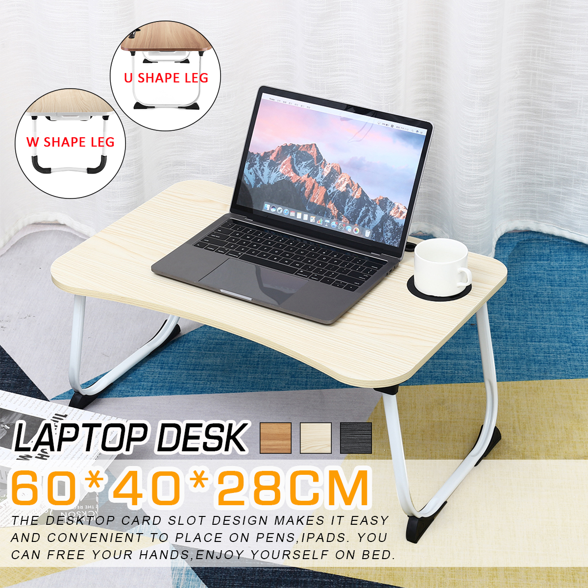 Multifunctional-Folding-Wooden-Lazy-Bed-Desk-Macbook-Table-with-Pen-Cup-Slot-Storage-Drawer-1874952-1