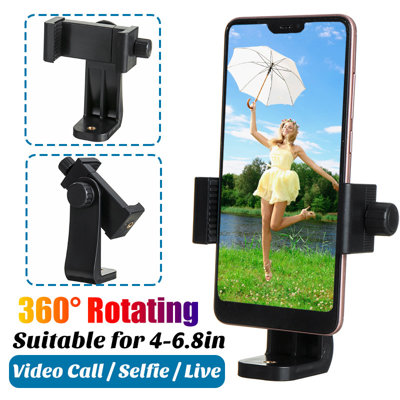 Universal-360-Degree-Rotating-Cell-Phone-Holder-Clip-with-14-inch-Screw-Holes-Fit-Tripod-Monopod-Sel-1688711-1