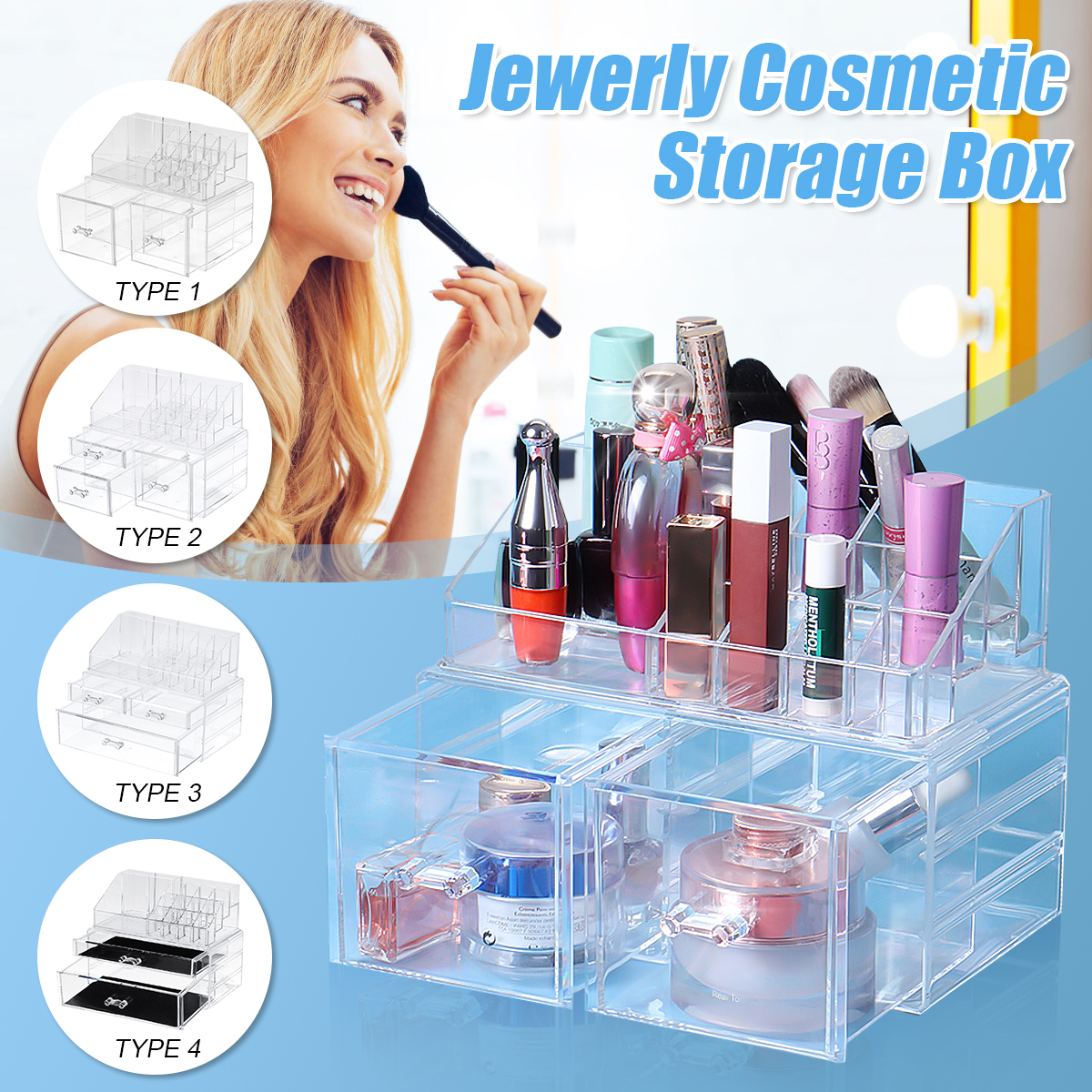 2-in-1-Jewerly-Cosmetics-Storage-Box-Makeup-Combination-Storage-Organizer-Box-Transparent-with-Drawe-1783510-1