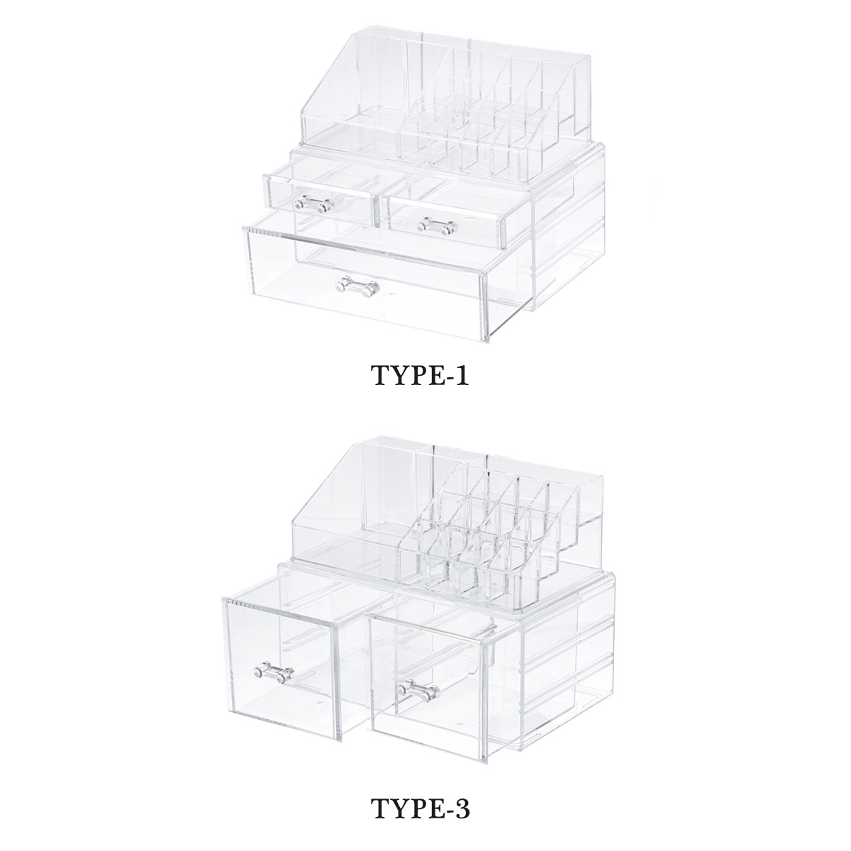 2-in-1-Jewerly-Cosmetics-Storage-Box-Makeup-Combination-Storage-Organizer-Box-Transparent-with-Drawe-1783510-2