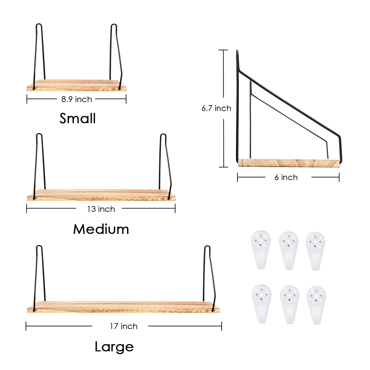 3Pcsset-Wall-Mounted-Shelves-Floating-Storage-Rack-Holder-Space-Saving-Organizer-Display-Stand-Home--1792600-3