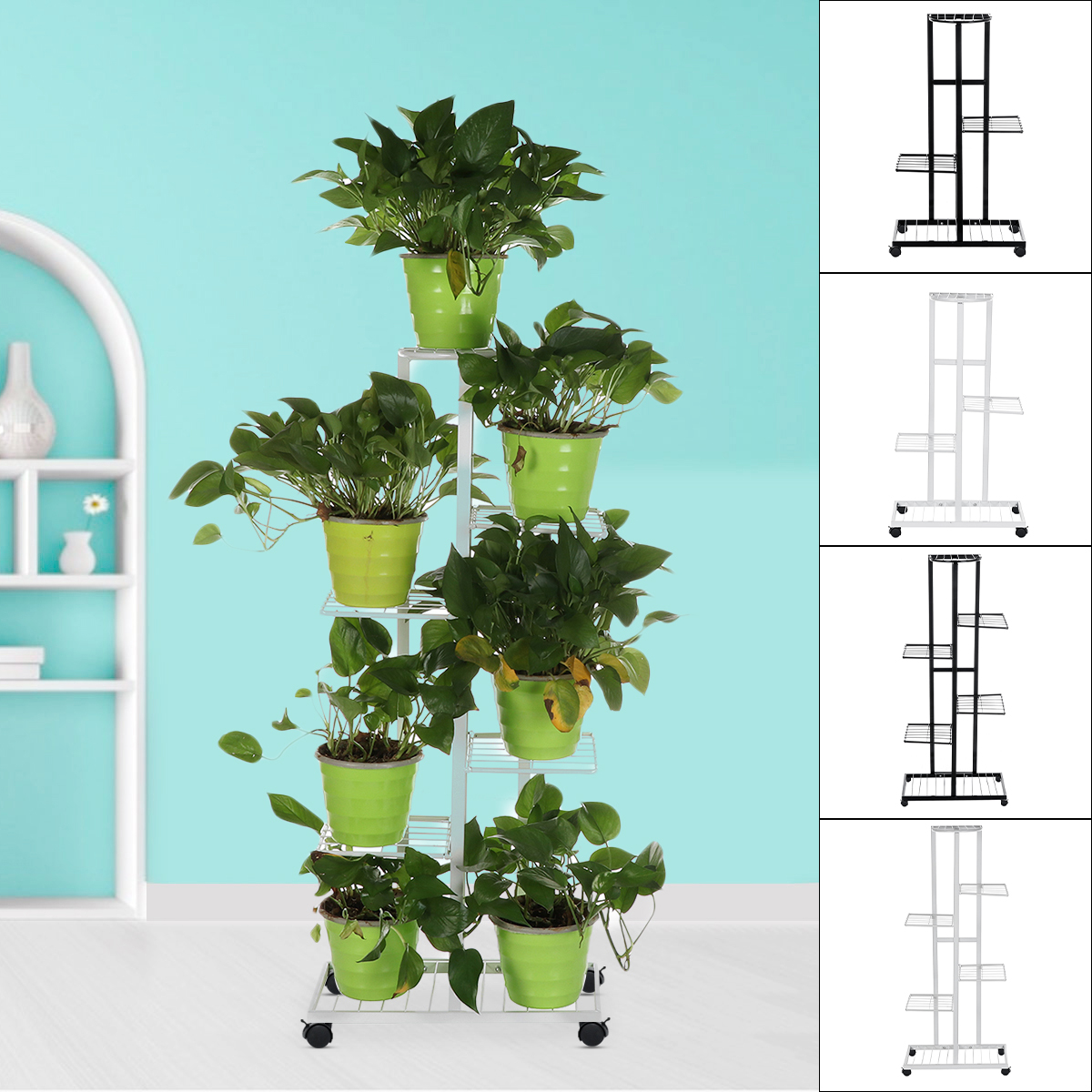 46-Tier-Metal-Plant-Stand--Flower-Pot-Holder-With-Wheel-Garden-Home-Office-Livingroom-Indoor-Outdoor-1829952-9