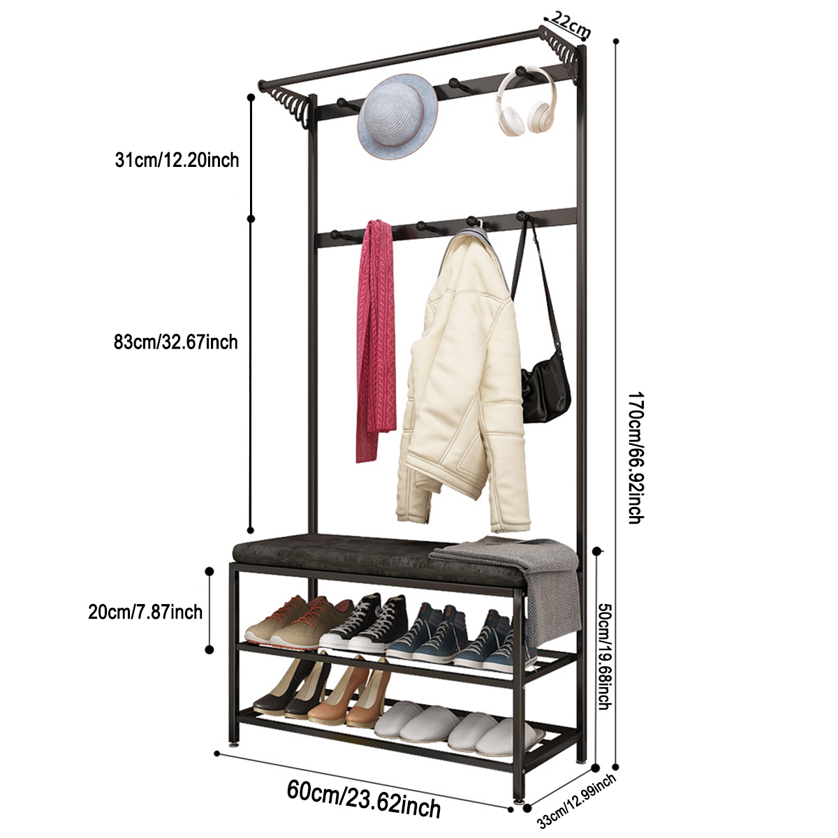 60cm-Coat-Rack-Shoe-Rack-Multifunctional-Storage-Bench-Door-Hat-Clothes-Umbrella-Hangers-Storage-She-1787865-11