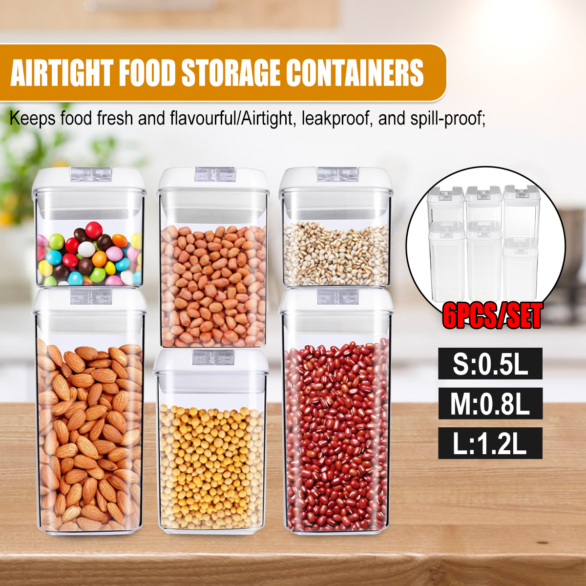 6pcs-Airtight-Refrigerator-Food-Container-Storage-with-Lock-Lids-Plastic-Transparent-Multigrain-Cont-1752734-1