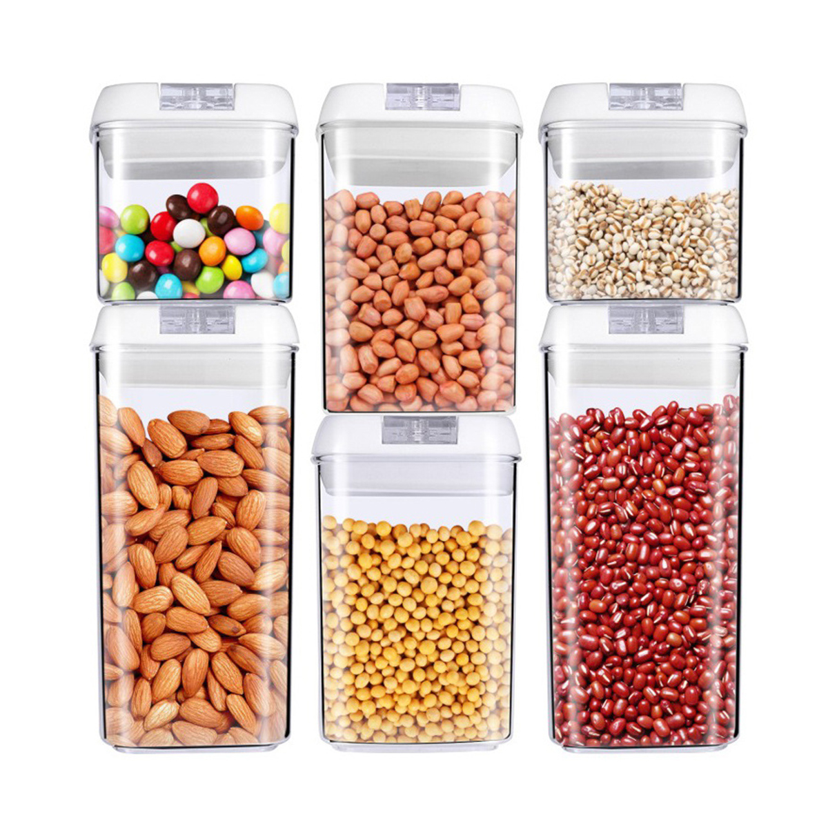 6pcs-Airtight-Refrigerator-Food-Container-Storage-with-Lock-Lids-Plastic-Transparent-Multigrain-Cont-1752734-12