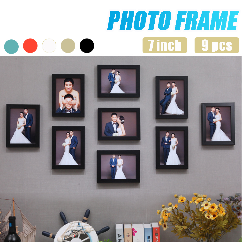 9pcs-Frame-DIY-Combination-Photo-Wall-Home-Decoration-Waterproof-Frame-Staircase-Living-Room-Bedroom-1899679-2
