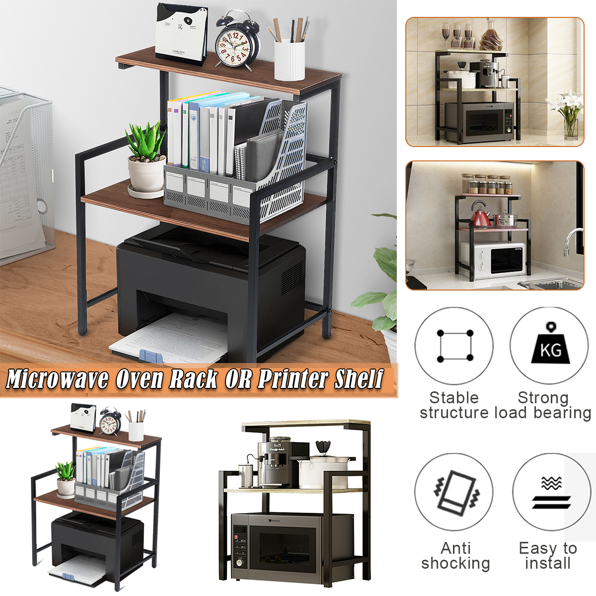 Double-Layer-Microwave-Oven-Shelf-Rack-Kitchen-Storage-Holders-Bath-Shelf-Home-Office-Shelf-Organize-1763047-2