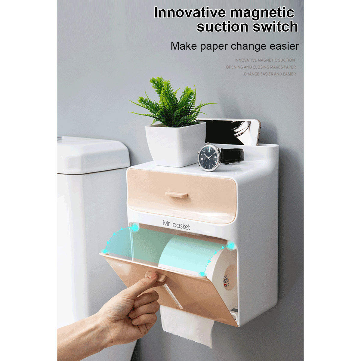 Double-Layers-Drawer-Tissue-Box-No-punching-and-Waterproof-Bathroom-Storage-Organizer-Household-Offi-1791199-6