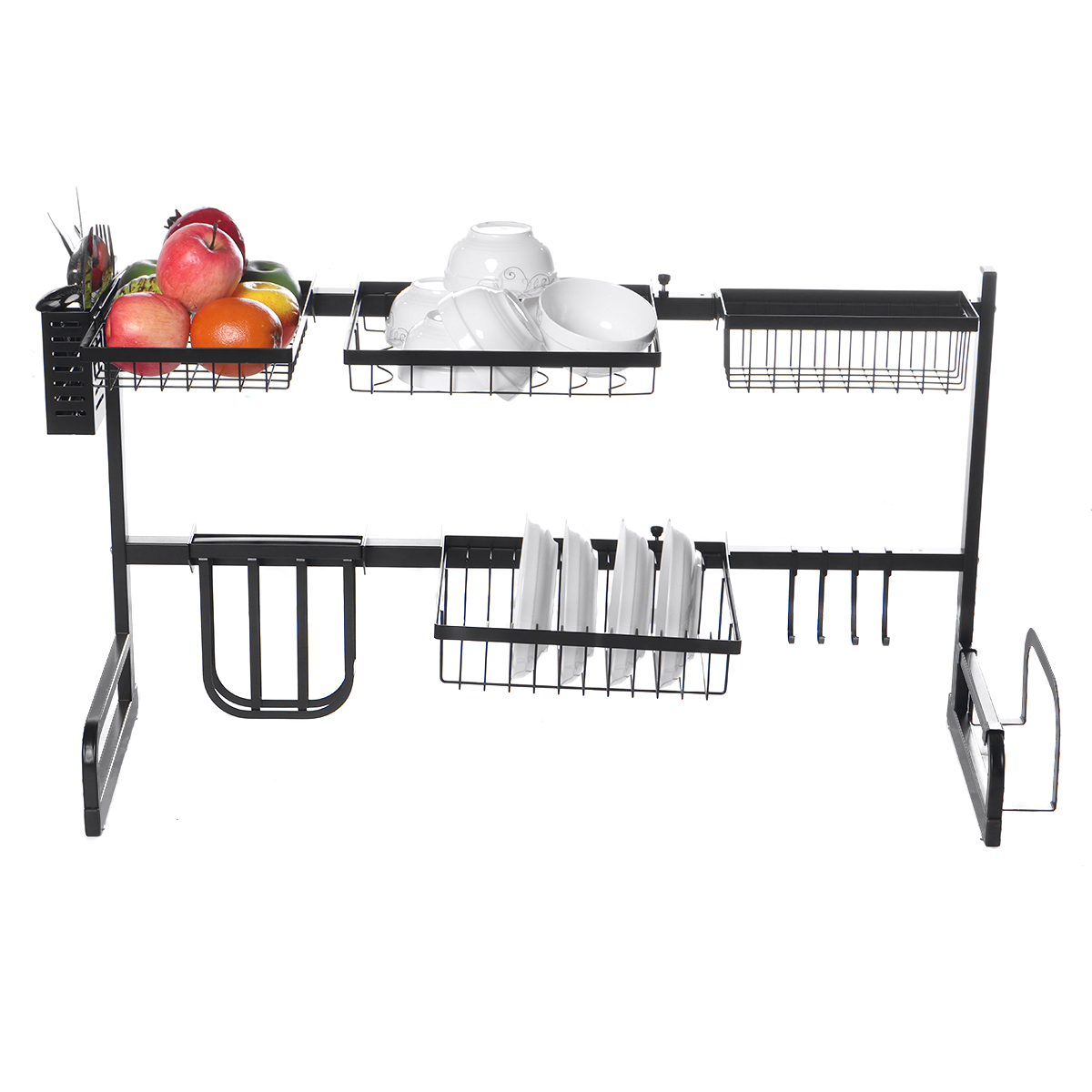 Iron-Art-Retractable-Storage-Rack-63-93cm-Carbon-Steel-Multifunctional-Dish-Rack-Kitchen-Accessories-1767743-18