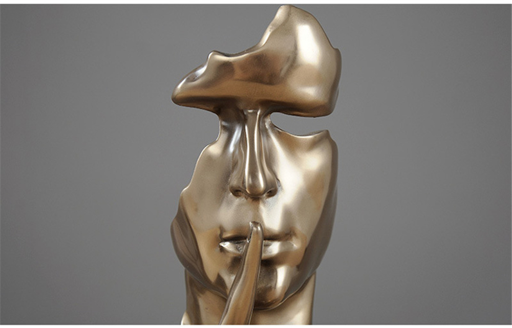 Silence-Is-Gold-Statue-Resin-Abstract-Sculpture-Ornament-Home-Decoration-Modern-Art-Office-Desk-Deco-1782702-10