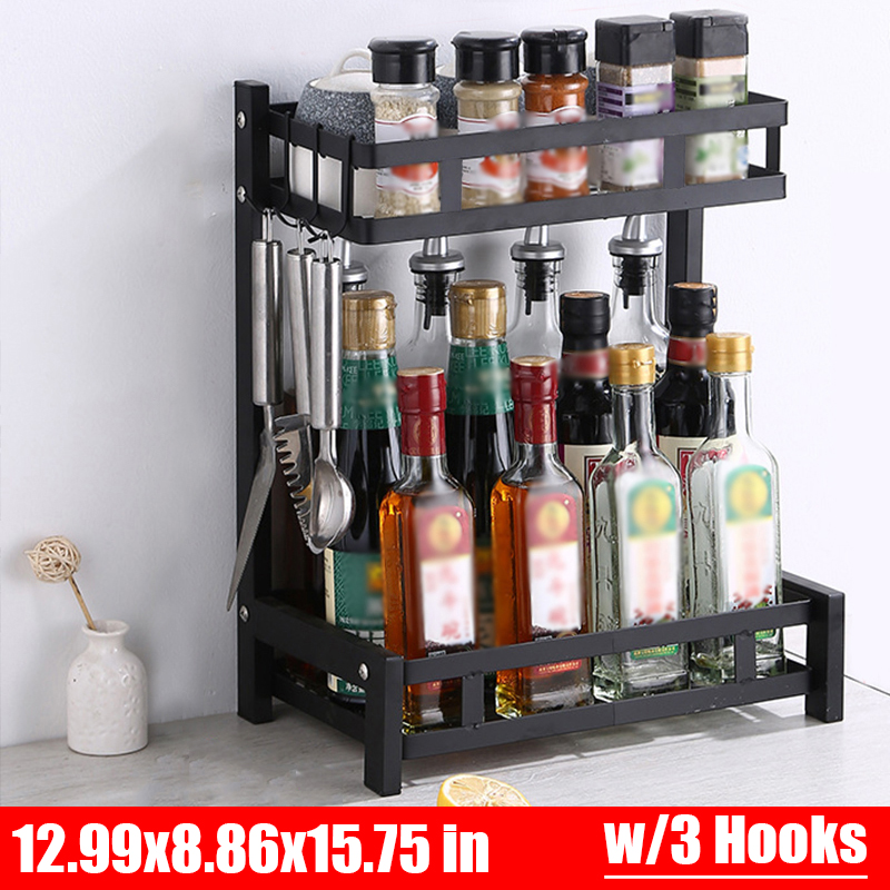 Vosniga-2-Tiers-Kitchen-Storage-Organizer-Spice-Rack-Herb-Jars-Stand-Sauce-Bottle-Rack-Holder-1789276-1