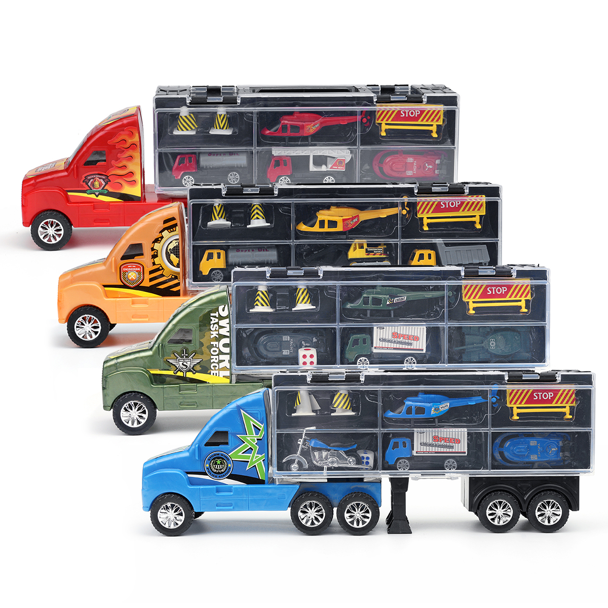 Alloy-Trailer-Container-Car-Storage-Box-Diecast-Car-Model-Set-Toy-for-Childrens-Gift-1635959-2