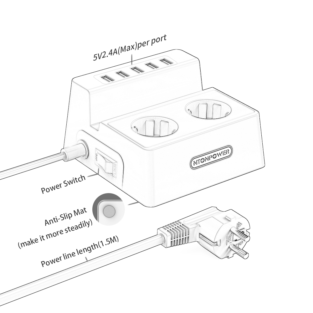 NTONPOWER-EU-Plug-Power-Socket-2-AC-Outlets-Extension-with-5-USB-Charger-Surge-Protector-15M-1289817-6